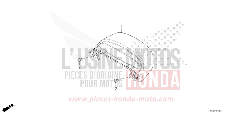 REAR COWL for MSX GROM A MAT GUNPOWDER BLACK METALLIC (NH436) from 2022